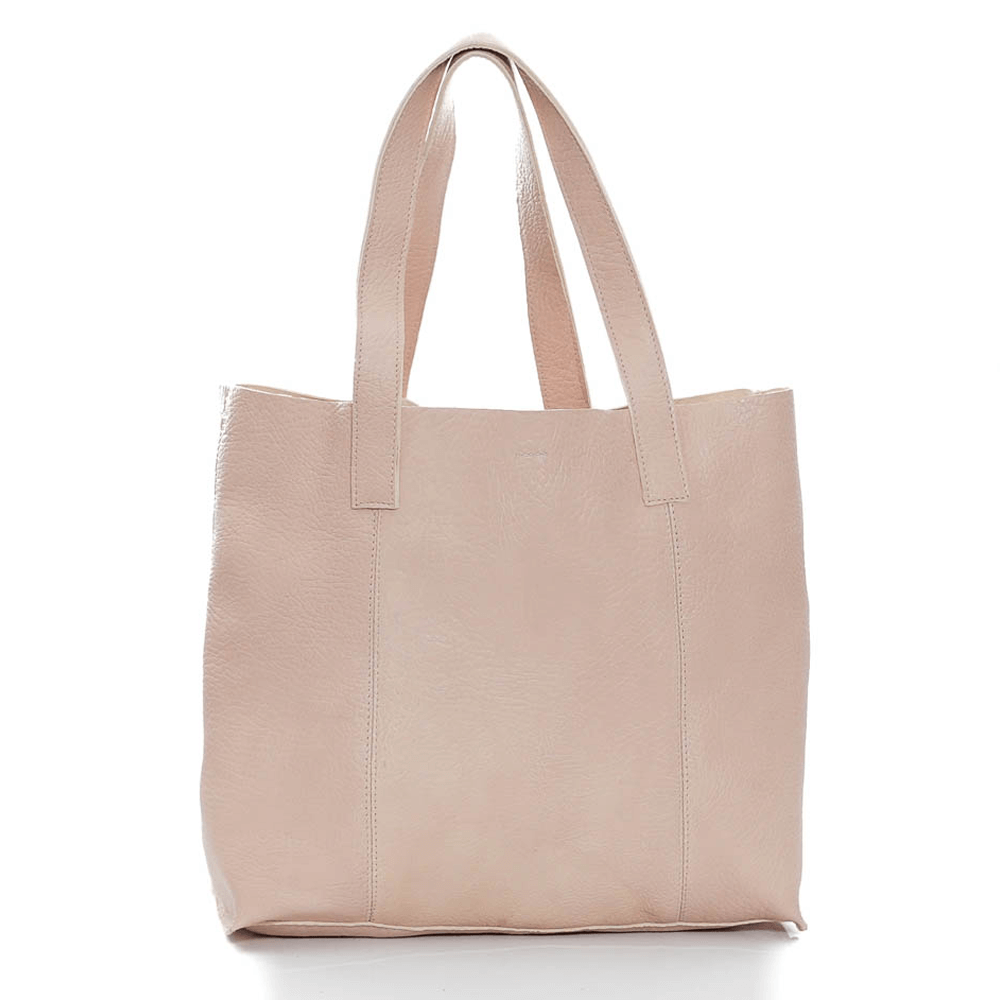 Дамска чанта от естествена италианска кожа модел ESTER beige lux